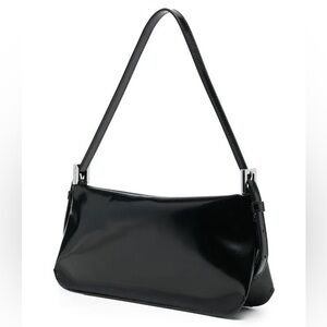 BY FAR patent-leather shoulder bag